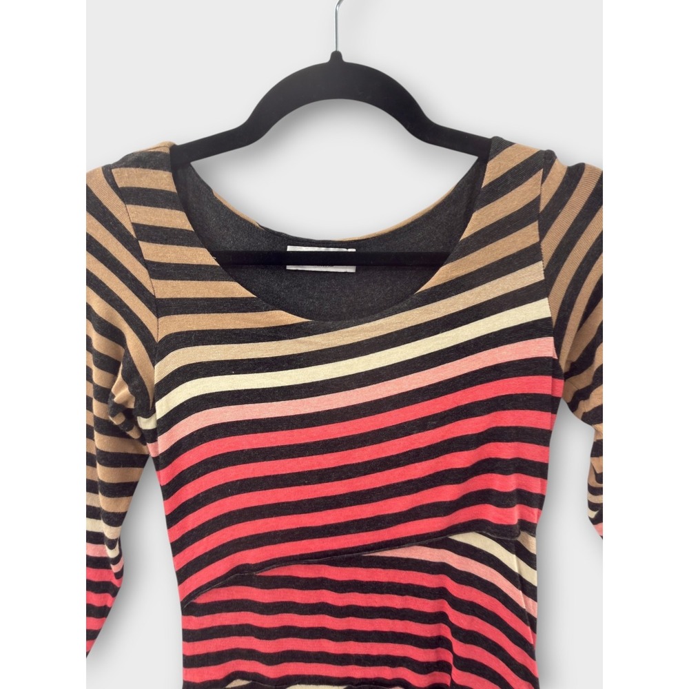 Anthropologie Bailey 44 Striped Column Dress S Bandage Lagenlook Knit Bodycon - Picture 5 of 16